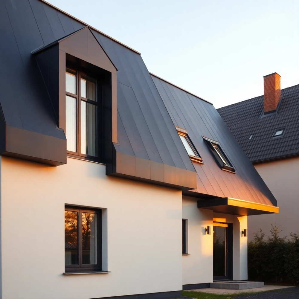 Dach i okna antracyt jaka elewacja