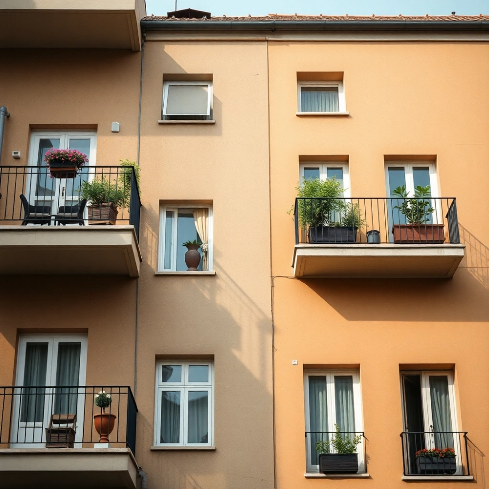 Elewacja Budynku A Balkon