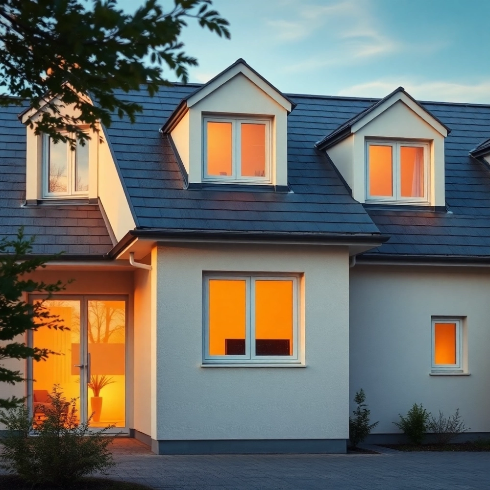 Grafitowy dach okna złoty dąb jaka elewacja