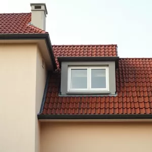 Brązowy dach białe okna jaka elewacja