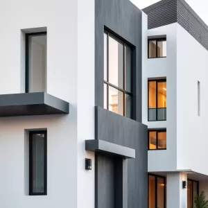 Elewacja Biała Z Grafitem