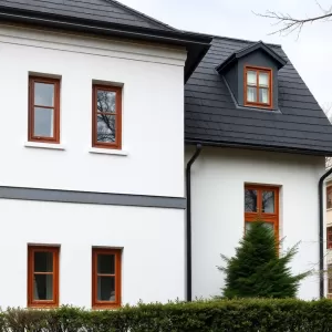 Jaki kolor elewacji do grafitowego dachu i brązowych okien