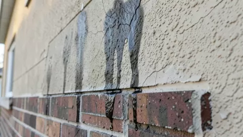 mokre plamy na elewacji po mrozie