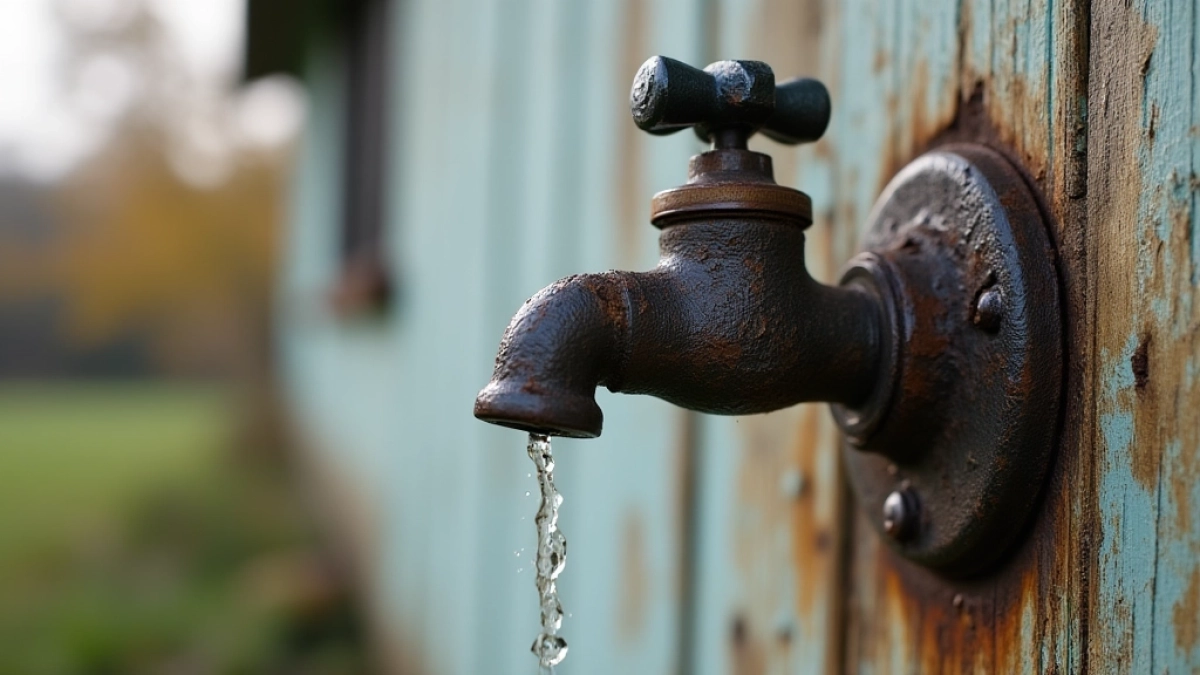 Skrzynka na kran w elewacji