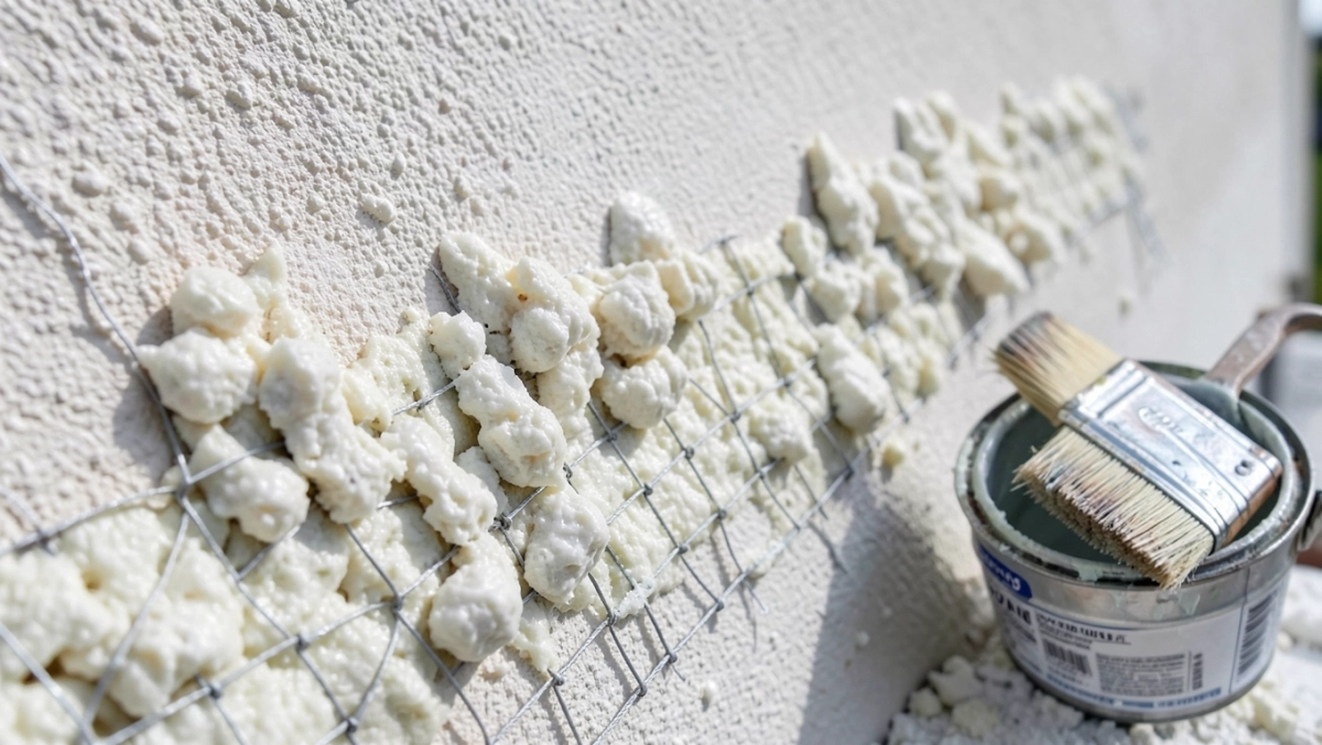 Zacieranie kleju na elewacji pod malowanie